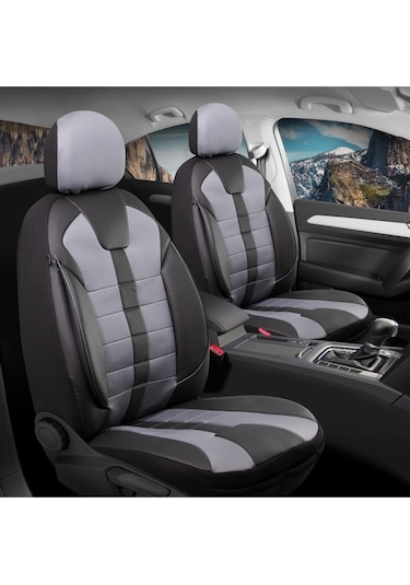 Mitsubishi Space Wagon Uyumlu Oto Koltuk Kılıfı Deri, Kumaş Vista Füme