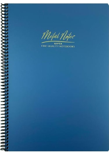 Gıpta Metal Notes A4 Spiralli Defter Pp Kapak 100 Yaprak Kareli