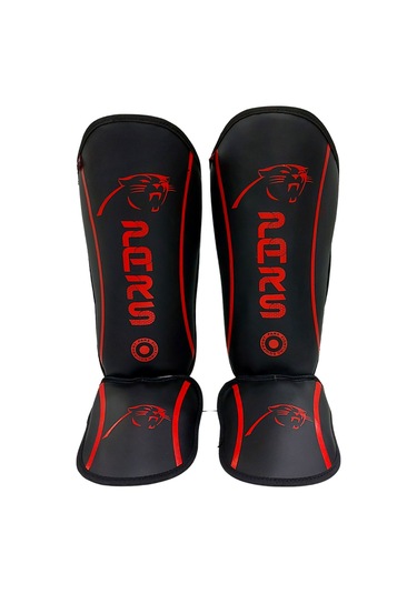 Pars Guard Kick Boks Ve Muay Thai Ayak Kaval Koruyucu Kırmızı-siyah Siyah - Kırmızı