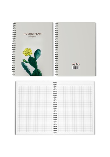 4'lü Spiralli Okul Defteri 60 Yaprak 4'lü Set - A5 Boy Kareli 15