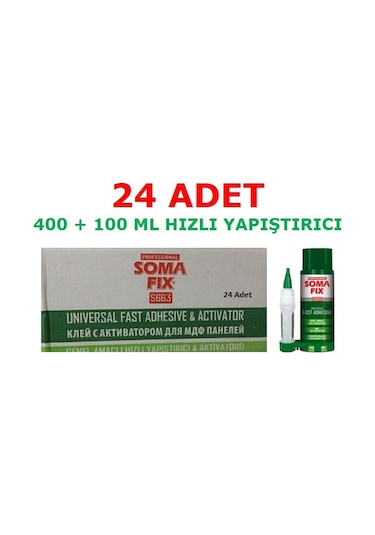 24 Adet 400+100 Ml Soma Süper Bond Çift Hızlı Yapıştırıcı 1 Koli