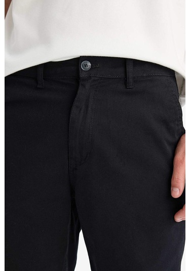 Defacto %100 Pamuk Regular Fit Bermuda Şort E1231ax25smbk81 Siyah