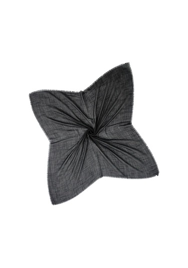 Enba Flamlı Yazma %100 Pamuk Nefes Alan Doğal Kumaş Siyah