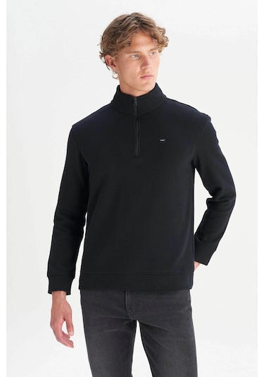 Wrangler Regular Fit Siyah Erkek Sweatshirt W2520532001 Siyah