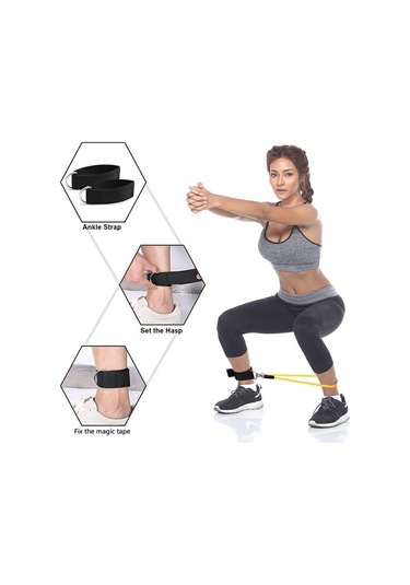 11 Adet / Takım Spor Direnç Bandı Tpr + Naylon Egzersiz Gerginlik Çektirme Egzersiz Elastik Halat