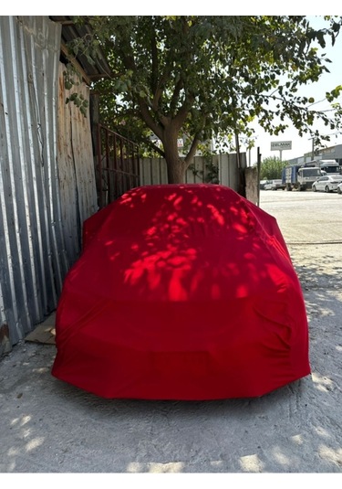 Masgarage09 Üniversal Kırmızı Penye Araç Brandası