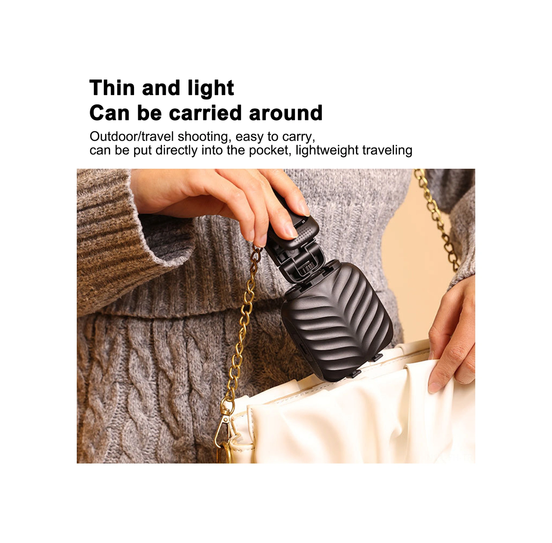 Folinda D1 Usb Şarjlı Klemeli Flaş Işığı - 200 Mah, Üç Renk Tonu, Cep Telefonu Fotoğrafçılığı Ve Canlı Yayın Işığı - Siyah