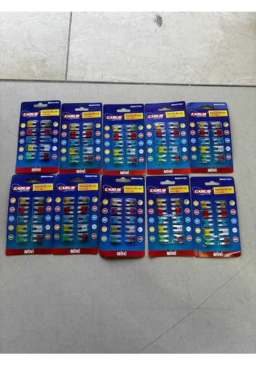 10 Paket Mini Yassı Bıçak Çatal Sigorta 100 Adet