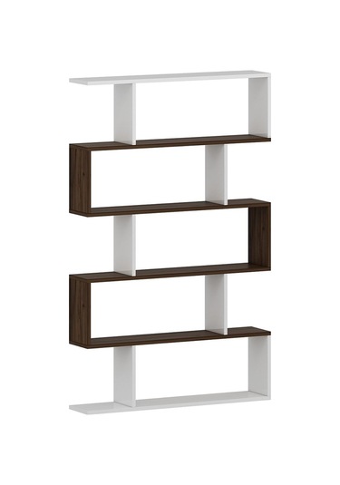 Core-s Kitaplık - Beyaz / Ceviz