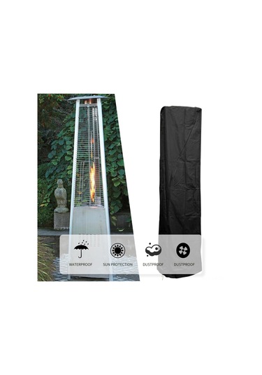 Yunboo Oxford Kumaş Bahçe Isıtıcı Koruması, Siyah-dış Gümüş-iç, Su Ve Toz Dayanıklı, 221x53x61 Cm, Çekmeceli Tasarım Siyah