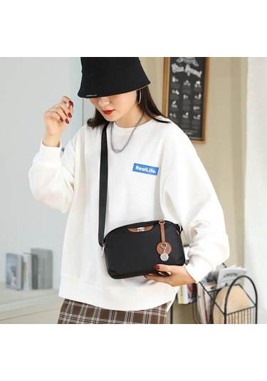 Koyu Mavi Yogodlns Naylon Omuz Kadın Çantası Su Geçirmez Büyük Kapasiteli Crossbody Çanta Rahat Askılı Çanta Alışveriş Çanta Koyu Mavi