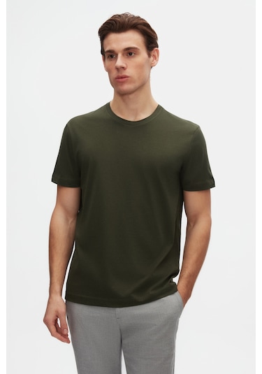 D's Damat Ds Damat Relaxed Fit Haki %100 Pamuk T-shirt 6hc14ort02005 Haki