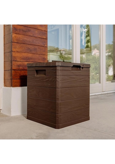 Bahçe Balkon Plastik Sandık 90 Litre Kahverengi
