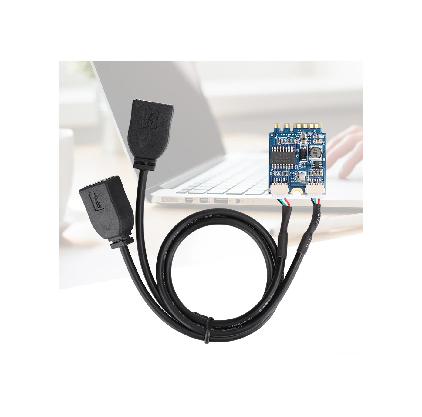 Xiyyadms M.2 Key A-e Arayüzünden Usb2.0'ye Çeviren 2 Portlu Pcı-e Genişletme Kartı - Ngffp2u-g01 Modeli