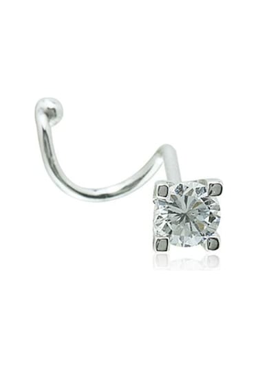 Pırlanta Hızma - Kare Tırnak 0,08 Karat 18 Ayar Beyaz