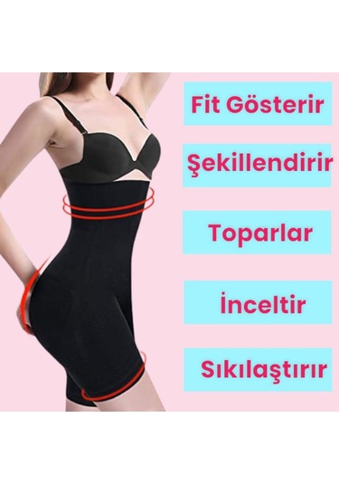 Tezzgelsin Kadın Yüksek Bel Basen Toparlayıcı Korse Siyah