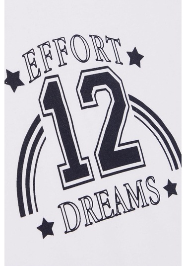 Breeze Kız Çocuk Taytlı Takım Rakam Baskılı 3-7 Yaş, Beyaz-beyaz Beyaz