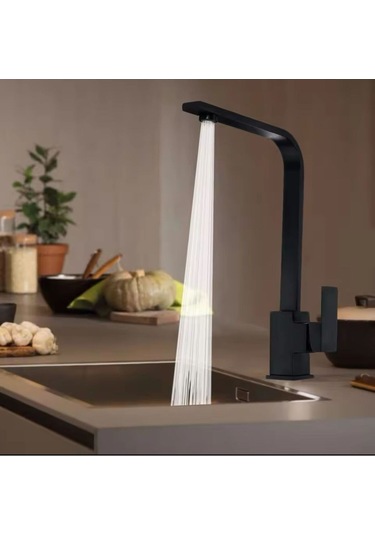 Boheme Mat Siyah Kare Mutfak Bataryası Fleko Siyah