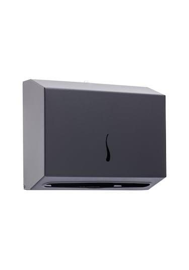 Paslanmaz Çelik Z Katlama Kağıt Havlu Dispenseri 200'lük Siyah Mat Siyah