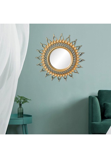 Suntek Magideal İskandinav Duvar Aynası Altın Çerçeve Koridor C