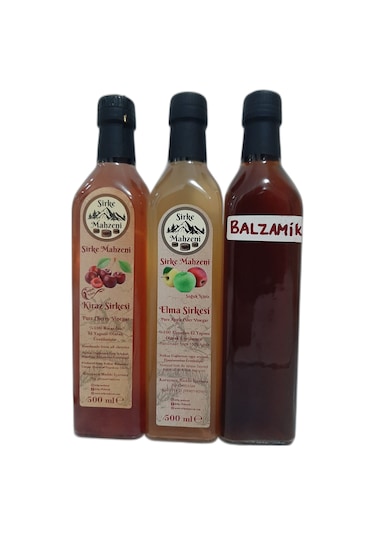 Sirke Mahzeni Balzamik + Elma + Kiraz Sirkesi 3 x 500 ML