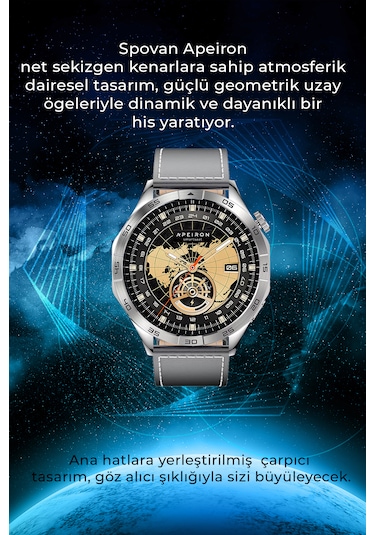 Spovan Apeiron Tansiyon Ölçer Akıllı Saat (Distribütör Garantili)