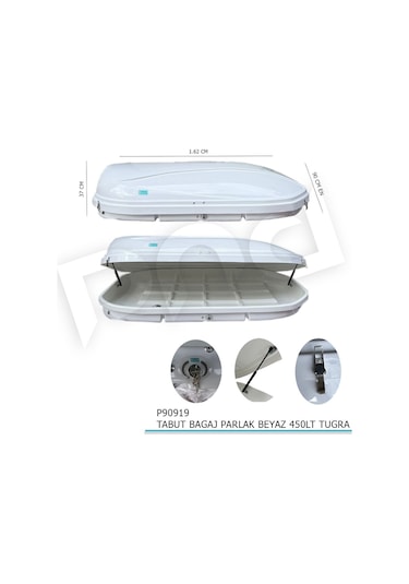Tabut Bagaj Parlak Beyaz 450lt Tuğra