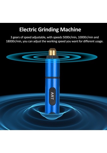 Pazly 4 Taşlama Uçlu Mini Kablosuz Döner Alet Seti - Usb Şarjlı Zımpara, Parlatma, Gravür Aleti