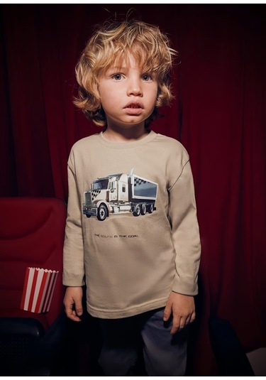 Mayoral Uzun Kollu Erkek Çocuk T-shirt 4085 Vizon