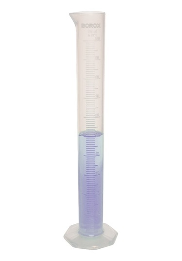 Borox Uzun Form Kabartma Skala Plastik Mezür 100 ML