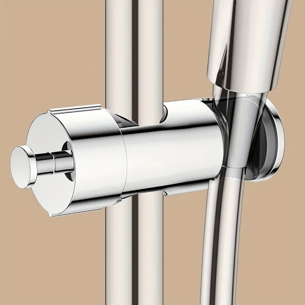 Fochsia Gümüş 360 Derece Dönebilen Duş Başlığı Askısı Ayarlanabilir Kurulum Kolay Gümüş