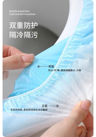 Dancemonkey Mavi Klozet Örtüsü, Katmanlı Ev Tipi, Çift Banyo, 10 Adet Ck Mavi