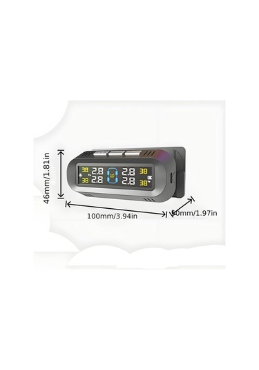 Boatshop1 Model T13 Didi Sürümü Evrensel Lastik Basınç İzleme Sistemi Tpms Kablosuz Güneş Şarj Lcd Ekran 4 Sensör Otomobil Karavan Suv Mpv