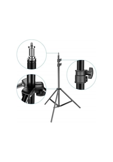 Kumandalı Tripod 2.1 Mt Telefon Ring Light Tutucu Lamba Işık Ayağı
