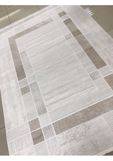 Padişah Halı Eternity 78677 070 Serisi Akrilik Salon Oturma Odası Halısı Krem - Kahve