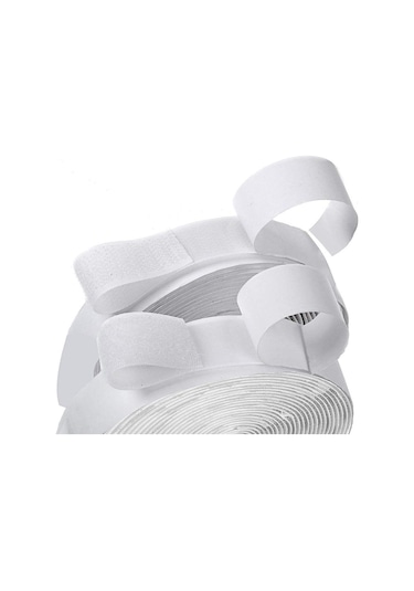 Beyaz Dekorasyon Yapışkanlı Ev Gadget Naylon Etiket Döngü Raptiye Bant Sihirli Etiket Kendinden Yapışkanlı Kanca 50mm