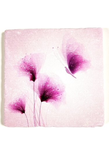 Şeker Portakalım Dekoratif Figürlü Doğal Taş Banyo Gider Kapağı55 Pembe