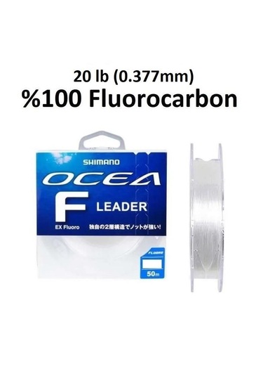 Shimano Ocea F Leader EX Fluorocarbon Misina 50m 20lb 0.377mm Fiyatları ve  Özellikleri