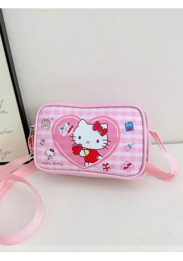 Kuromi Helloy Kitty Çapraz Askılı Kız Çocuk Çantası 418279645 Pembe