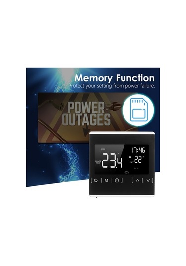 Ulzyvf Ev Tipi Akıllı Termostat - Sıcak Su & Isıtma Programlanabilir Dokunmatik Kontrol