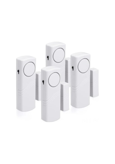 Padalink Ev Güvenliği Alarmı Seti 4 Adet - Kablosuz Manyetik Pencere/kapı Alarmı - 100 Db Sırena Sahip Giriş Engeli