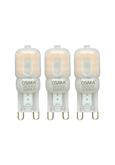 3 Adet Osaka 3w Sarı Işık 3000k Buzlu Dim Edilebilir G9 Duylu Led Kapsül Ampul