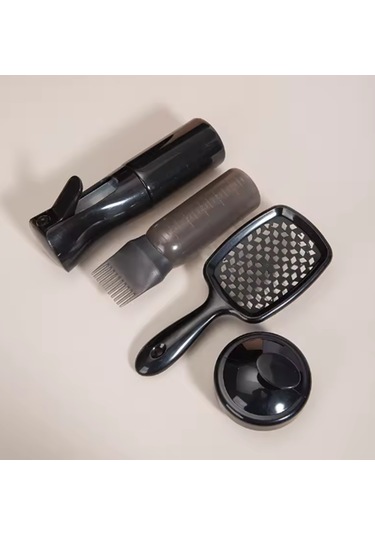 4'lü Mükemmel Saçlar İçin Bakım Seti- Tarak Siyah