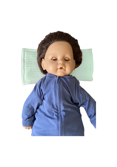 Pamuk Muslin Bebek Emzirme Yastığı Ter Emici Kol Yastığı Mint