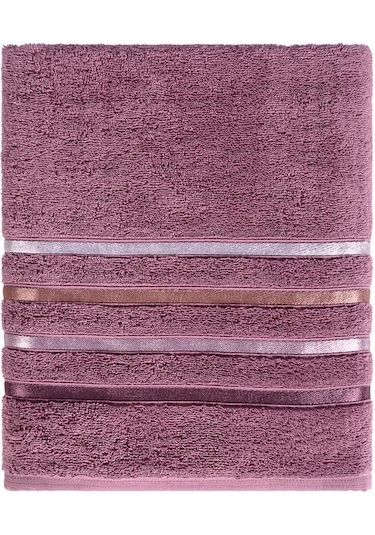 Banyo Havlusu Tekli Pamuk Bale Mürdüm