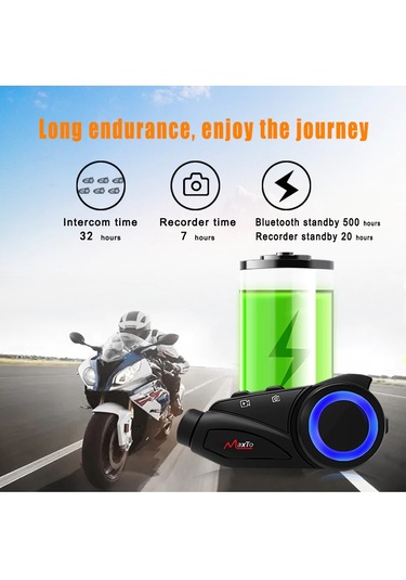 Kask Bluetooth Kulaklık Motosiklet Maxto M3 Kameralı Intercom