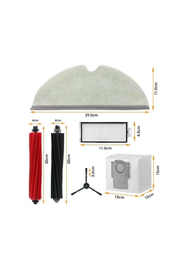 Roborock Q8 Max, Q8 Max+, Q5 Pro, Yedek Parça Aksesuarları Ana Fırça Hepa Filtre Paspas Elektrikli Süpürge Torbası Db Yc İle Uyumludur