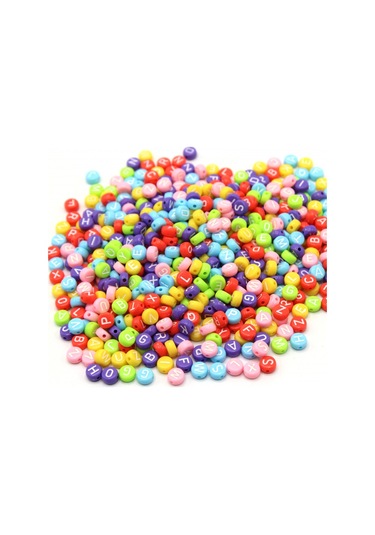 Harf Boncuk Elips Pastel Renkli 6 Mm 250 Gr