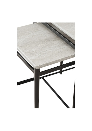 Diva Serisi 1. Sınıf Mebran Mdf 3 Lü Zigon Sehpa Takımı Siyah