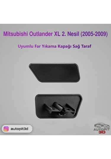 Mitsubishi Outlander Xl 2. Nesil 2005 2009 Uyumlu Far Yıkama Kapağı Sağ Taraf